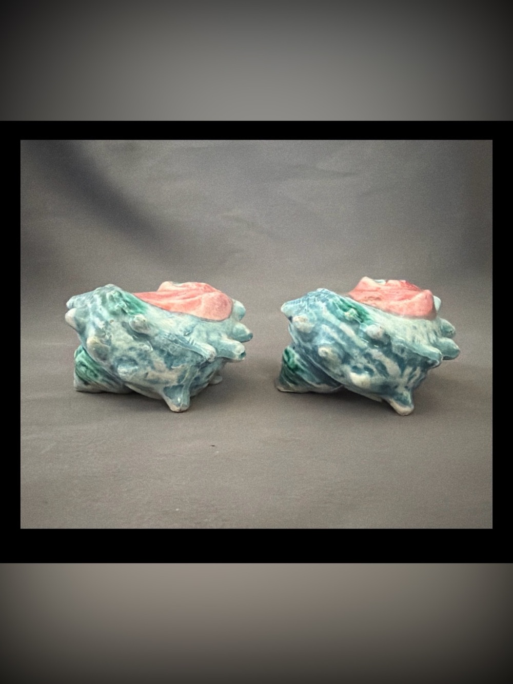 Sea Shell Salt And Pepper Shakers Made In Japan Vintage Blue And Pink EUC
